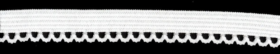 <font color="red">IN STOCK<br>INDUSTRY STANDARD</font><br>7/16" Nylon Loop Elastic-White