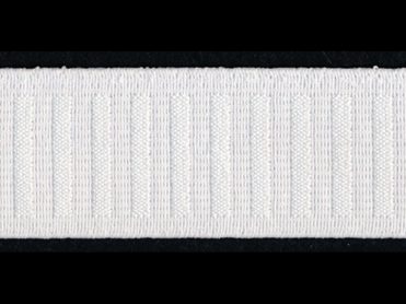 <font color="red">IN STOCK<br>MADE IN USA</font><br>1+1/4" Non Roll Elastic-White