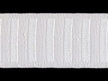 <font color="red">IN STOCK<br>MADE IN USA</font><br>1+1/2" Non Roll Elastic-White