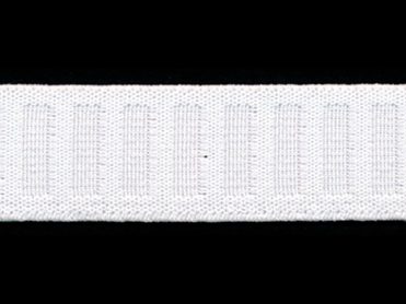 <font color="red">IN STOCK<br>MADE IN USA</font><br>1" Non Roll Elastic-White
