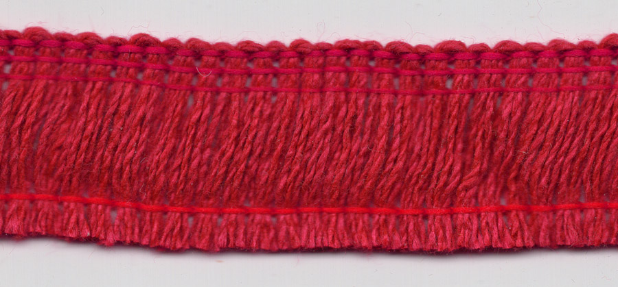 <font color="red">IN STOCK<br>INDUSTRY STANDARD</font><br>1" Poly/Cotton Brush Fringe-Red
