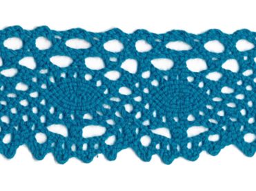<font color="red">IN STOCK</font><br>1+5/8" Cotton Cluny Lace-Turquoise
