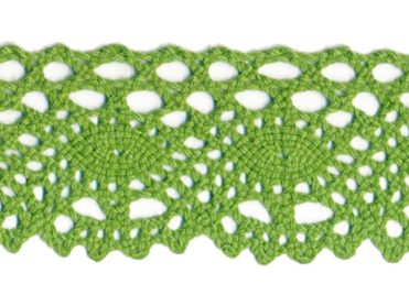 <font color="red">IN STOCK</font><br>1+5/8" Cotton Cluny Lace-Apple