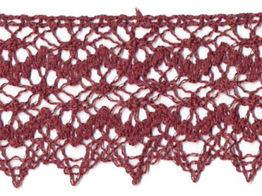 <font color="red">IN STOCK</font><br>2" Cotton Cluny Lace-Wine