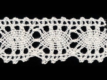 <font color="red">IN STOCK</font><br>1" Cotton Cluny Lace-Antique White