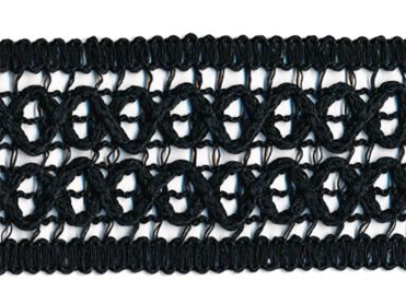 <font color="red">IN STOCK</font><br>1+3/4" Cotton Cluny Insert-Black