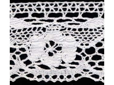 <font color="red">IN STOCK</font><br>2+1/2" Cotton Cluny Lace-White