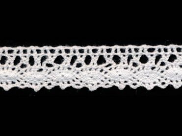 <font color="red">IN STOCK</font><br>5/8" Cotton Cluny Lace-White