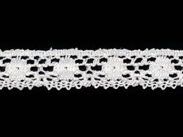 <font color="red">IN STOCK</font><br>3/4" Poly/Cotton Cluny Lace-Antique White