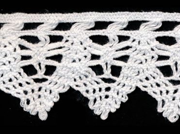 <font color="red">IN STOCK</font><br>1+3/4" Cotton Cluny Lace-White