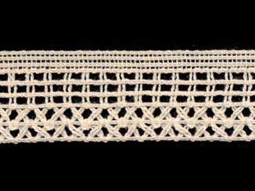 <font color="red">IN STOCK</font><br>1" Cotton Cluny Lace-Natural