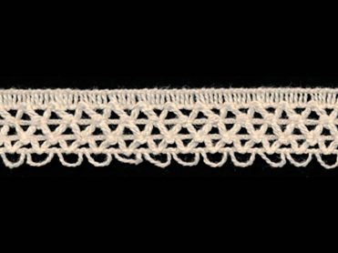 <font color="red">IN STOCK</font><br>1/2" Cotton Cluny Lace-Natural