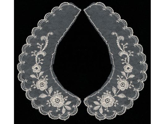 <font color="red">IN STOCK</font><br>7+1/2" x 8" Nylon Net Collar-Ivory