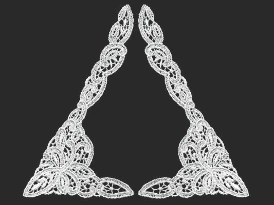 <font color="red">IN STOCK</font><br>7" x 7" Venise Collar-Ivory
