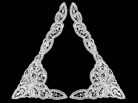 <font color="red">IN STOCK</font><br>7" x 7" Venise Collar-Candlelight