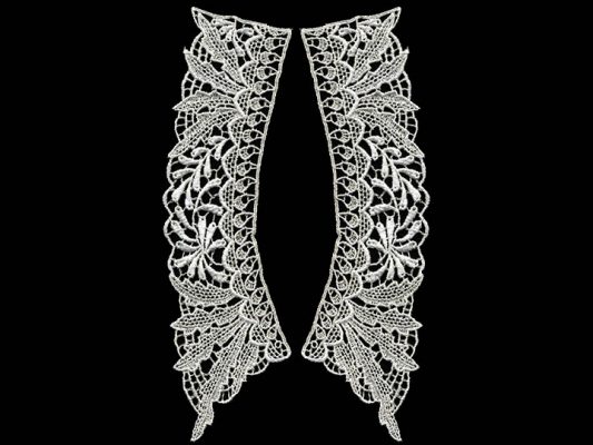 <font color="red">IN STOCK</font><br>8" x 11" Venise Collar-Ivory