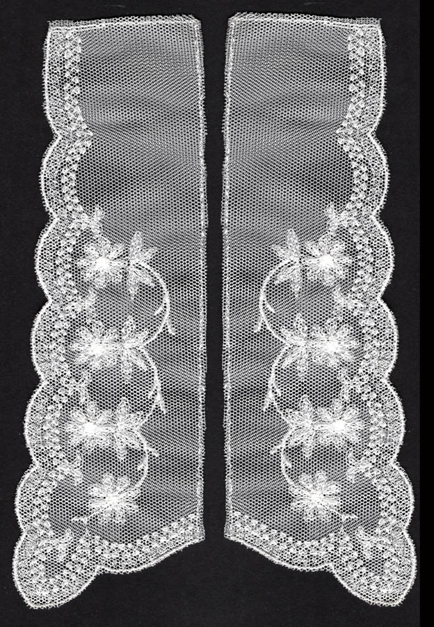 <font color="red">IN STOCK</font><br>6" x 9+1/2" Nylon Embroiderd Collar-White