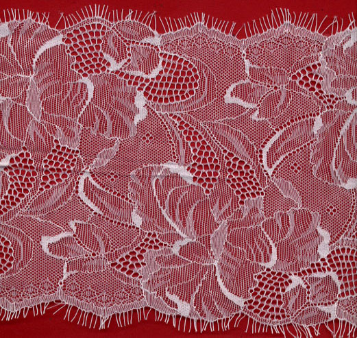 6.25" Floral Lace Galloon-White<>Chantilly / Eyelash Lace
