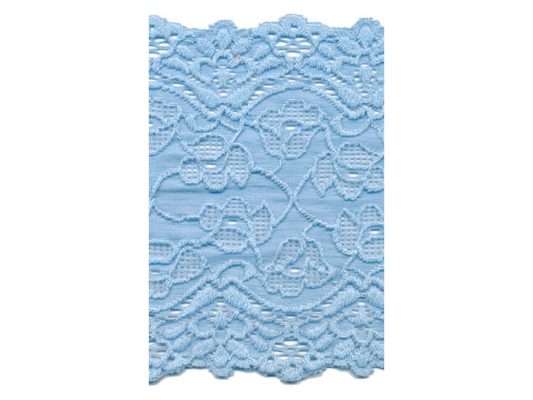 <font color="red">IN STOCK</font><br>5+1/4" Nylon Stretch Lace-Blue