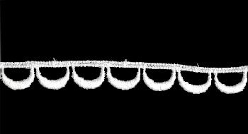 <font color="red">IN STOCK</font><br>3/8" Rayon Venise loop Lace- White