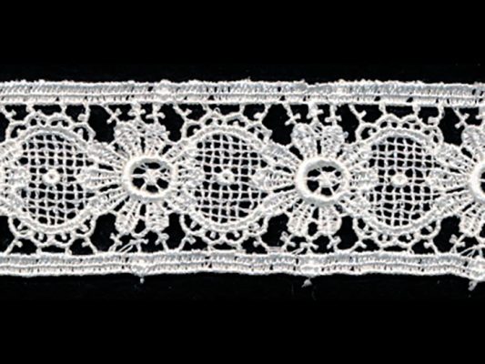 <font color="red">IN STOCK</font><br>1+1/4" Rayon Venise Insert Lace-White
