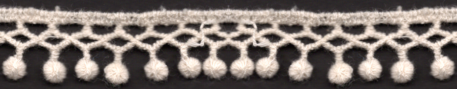 <font color="red">IN STOCK</font><br>5/8" Cotton Venise Dot Lace-Ivory