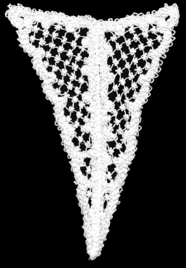 <font color="red">IN STOCK<br>Sew On</font><br>8+1/2" x 6" Cotton Crochet Incert-White