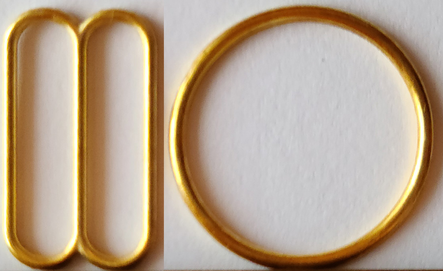 <font color="red">IN STOCK</font><br>3/4" Ring/Slider Set-Brass