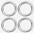 <font color="red">IN STOCK</font><br>1/2" Metal "O" Ring-Nickel<br>(Image Enlarged)