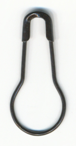 <font color="red">IN STOCK</font><br>Pear Safety Pins-Black