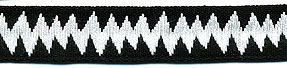 <font color="red">IN STOCK</font><br>3/4" Cotton Shock Wave Jacquard-Black/White