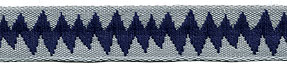 <font color="red">IN STOCK</font><br>3/4" Cotton Shock Wave Jacquard-Grey/Navy