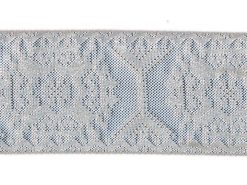 <font color="red">IN STOCK</font><br>1+1/2" Metallic Sultan Needlepoint-Silver White