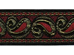 <font color="red">IN STOCK</font><br>1+1/2" Metallic Spiral Wave-Black Gold Red