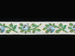 <font color="red">IN STOCK</font><br>1/2" Poly Metallic Floral Bud-White Gold Green Blue Turq
