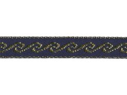 <font color="red">IN STOCK</font><br>1/2" Poly Metallic Crested Wave-Navy Gold