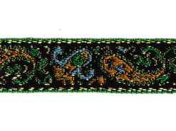 <font color="red">IN STOCK</font><br>1" Metallic Dali Pattern-Black Tangerine Copen Emerald Gold