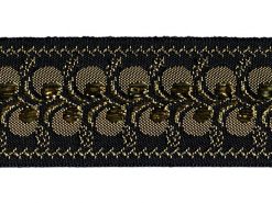 <font color="red">IN STOCK</font><br>1+7/16" Metallic Interleave Clouds-Black Gold