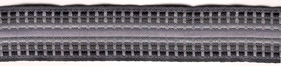 <font color="red">IN STOCK</font><br>3/4" Poly Jacquard Manhattan Weave-Grey Combo