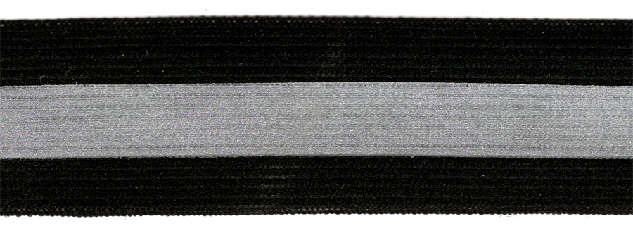 <font color="red">IN STOCK</font><br>3/4" 3M Safety Reflector Knit Edge-Black