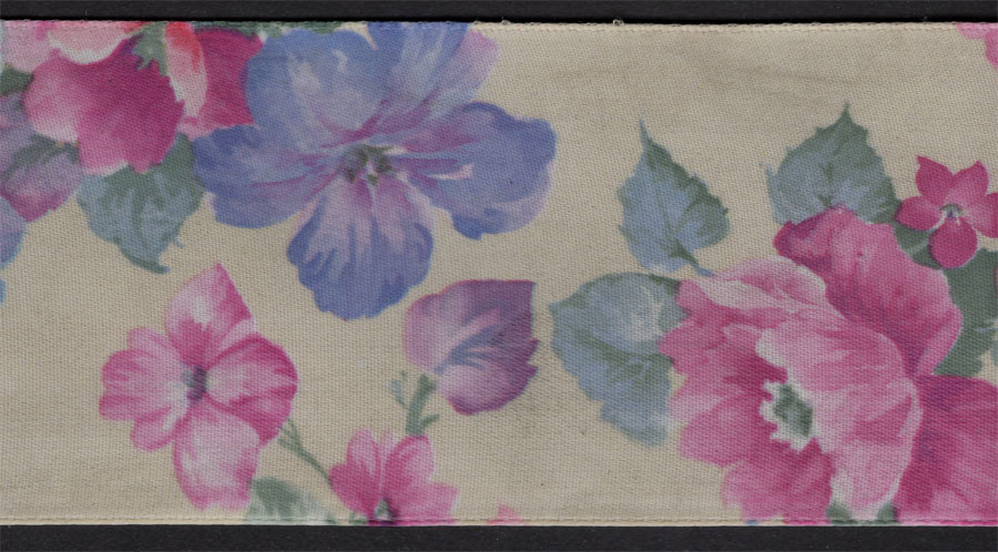 <font color="red">IN STOCK</font><br>2+1/4" Poly Satin Floral Print-Spring