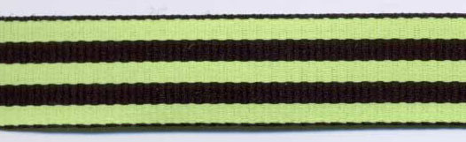 <font color="red">IN STOCK</font><br>5/8" Poly Bold Stripes-Black/Bright Lime