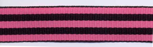 <font color="red">IN STOCK</font><br>5/8" Poly Bold Stripes-Black/Shocking Pink