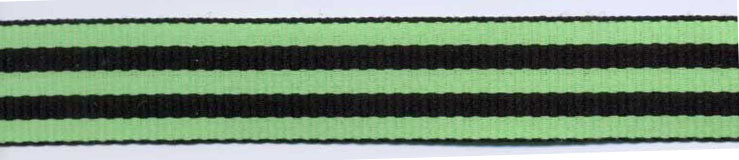 <font color="red">IN STOCK</font><br>5/8" Poly Bold Stripes-Black/Acid Green