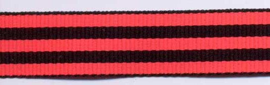<font color="red">IN STOCK</font><br>5/8" Poly Bold Stripes-Black/Cerise