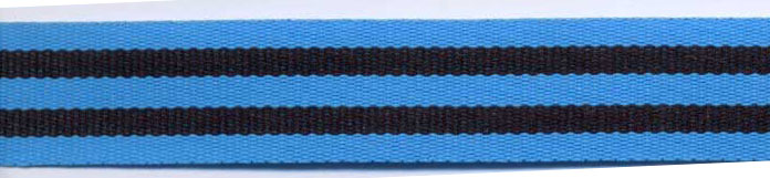 <font color="red">IN STOCK</font><br>5/8" Poly Bold Stripes-Black/Blue