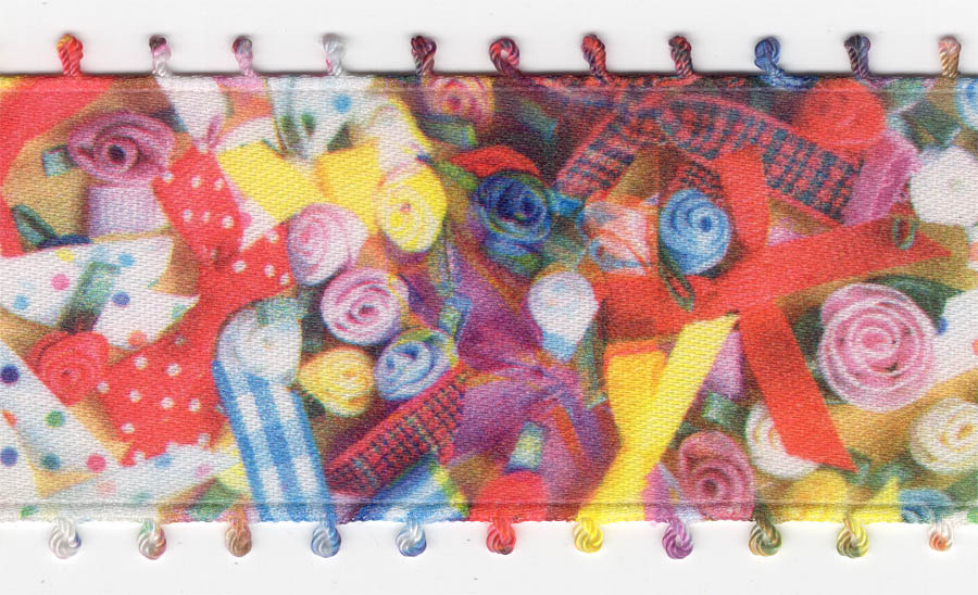 <font color="red">IN STOCK</font><br>1+1/2" Poly Satin Picot Ribbon-Multi Bow Color