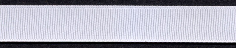 <font color="red">IN STOCK<br>CLOSE-OUT</font><br>5/8" Poly Grosgrain Ribbon-Soft White