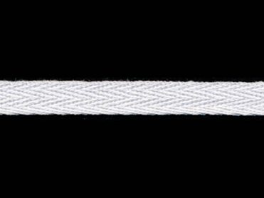 <font color="red">IN STOCK</font><br>3/8" Cotton Twill Tape-White 