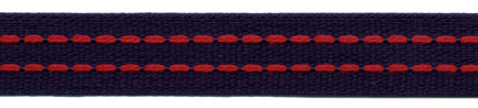 <font color="red">IN STOCK</font><br>5/8" Poly Dual Saddle Stitch-Navy/Red